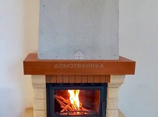 Облицовка BELLERIVE SR, с деревянной балкой (Supra-Russia) + каминная топка BARUN 1 (Plamen)