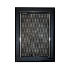 Дверь каминная 9064U с/стеклом (275х410) черный
