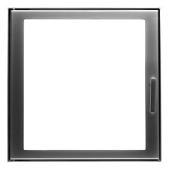 Дверь каминная 9024FHK с/стеклом (410х410) графит
