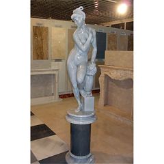 Скульптура Venus Grotticella с пьедесталом Blanco Macael